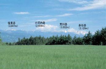 塩見岳3047メートル、小河内岳2808メートル、荒川岳3032メートル、赤石岳3120メートル