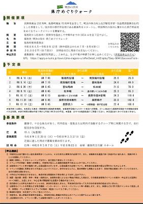 県庁めぐりウォークチラシ　裏