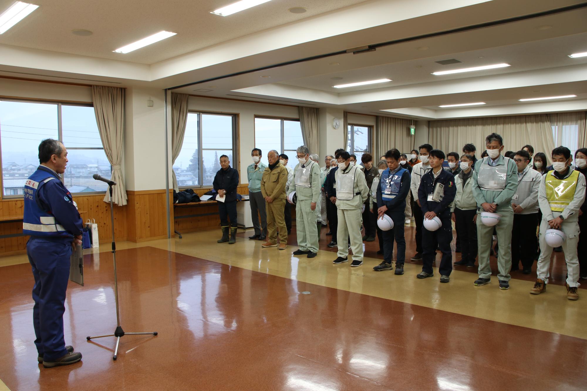 飯島町災害対策本部運営訓練の様子