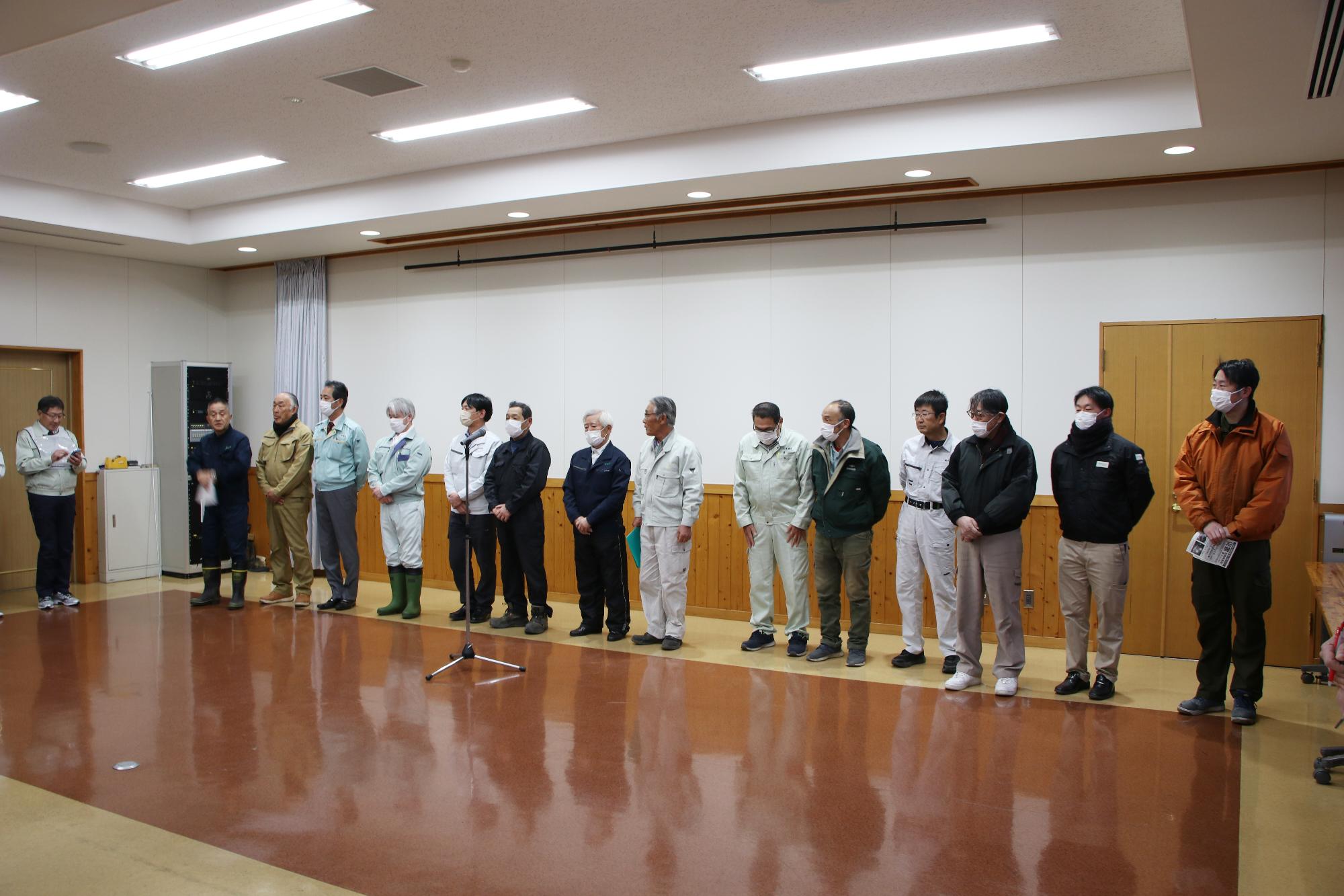 飯島町災害対策本部運営訓練の様子