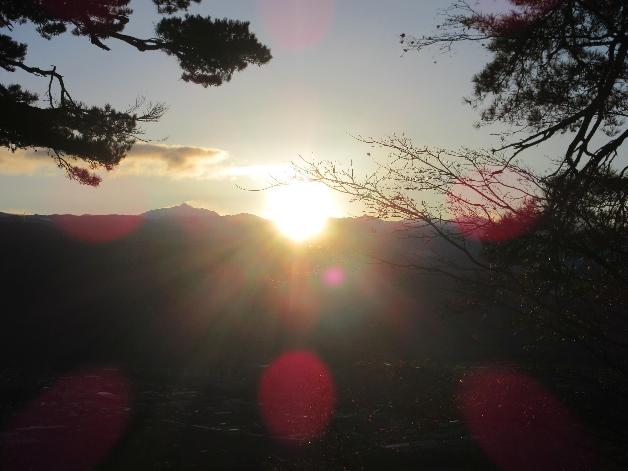 御嶽山からの初日の出