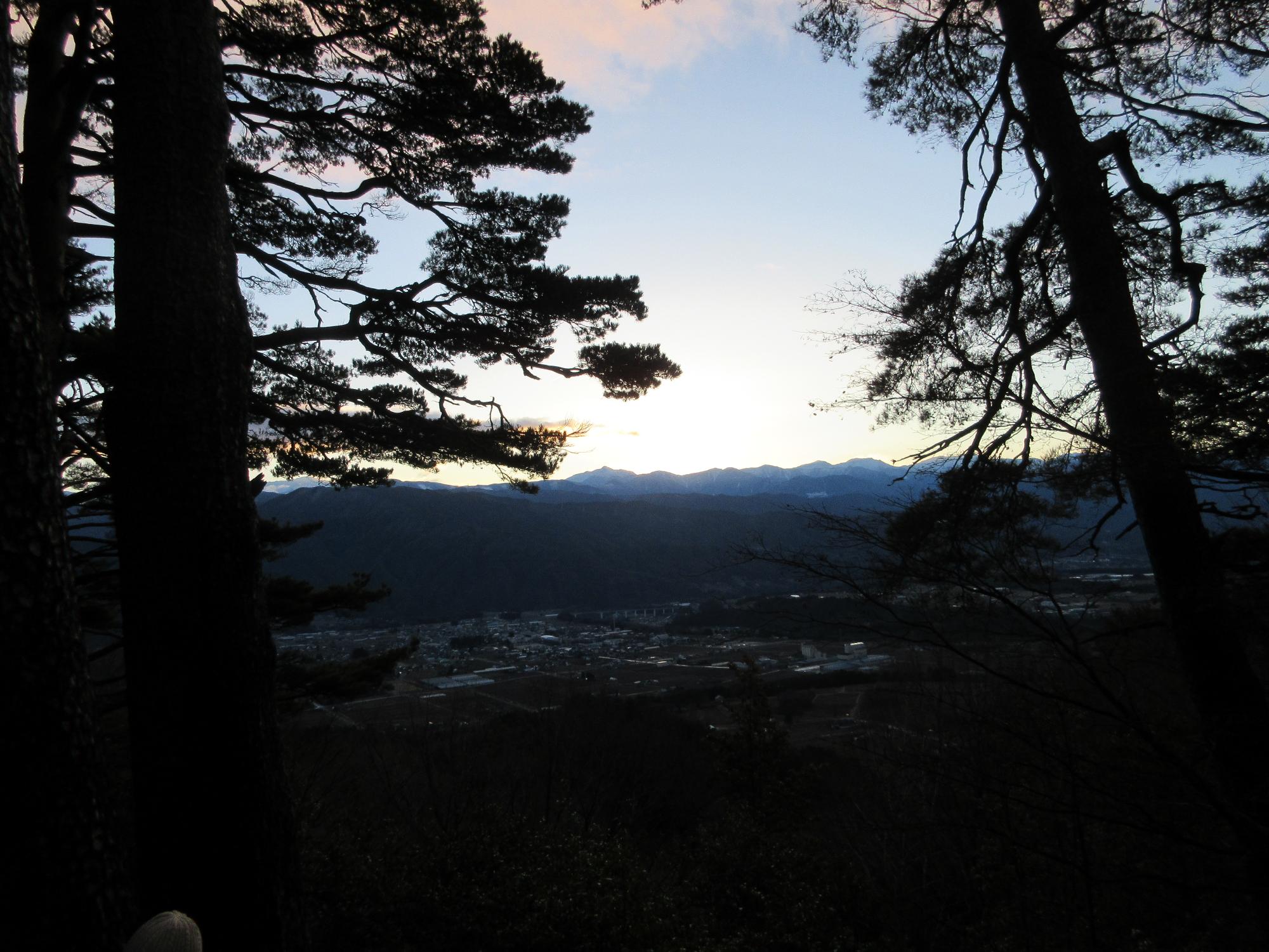 御嶽山の初日の出直前