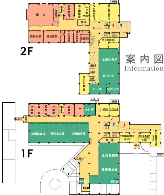 飯島町役場の案内図